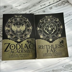 Zodiac Academy and Ruthless Fae Book Set - Black and Gold (books 1 & 2)